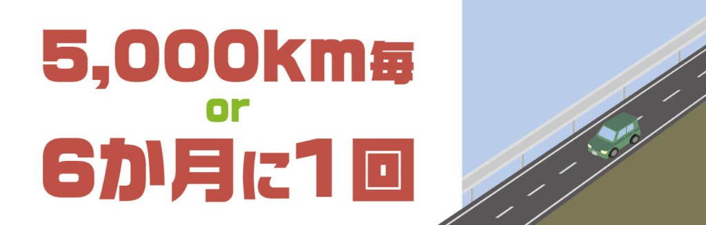 5000km毎or6か月に1回